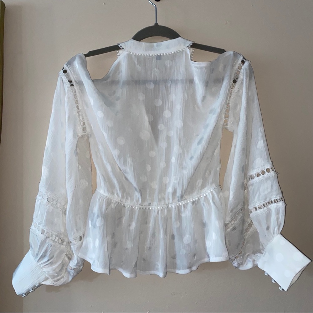 N12H Claudia white polkadot top - Picture 5 of 6